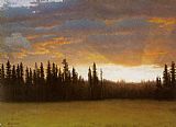 Albert Bierstadt Famous Paintings - California Sunset